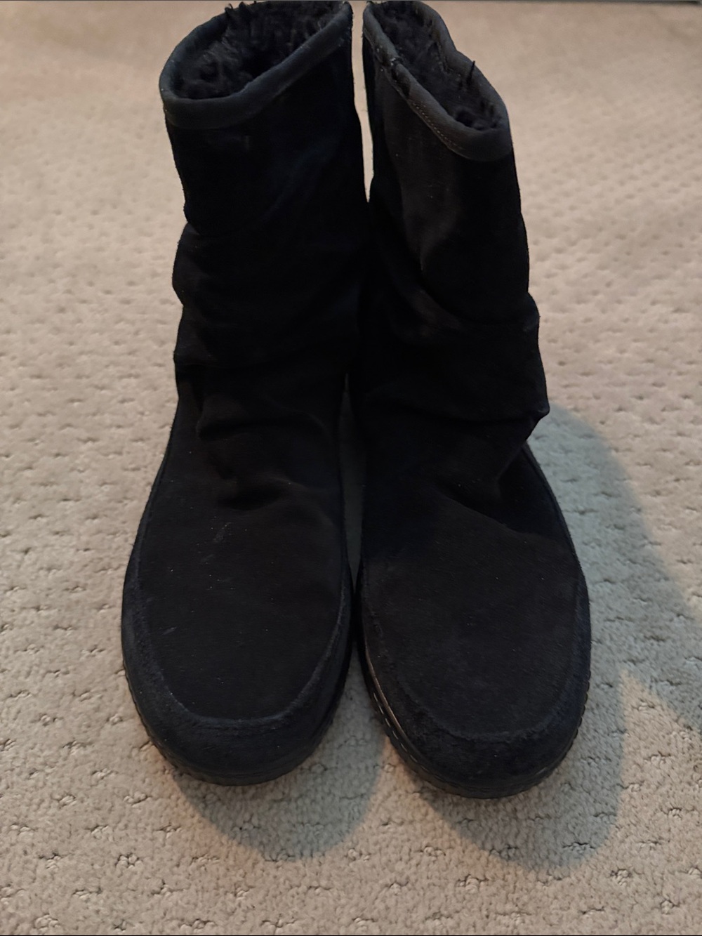 hotter Black Suede Ankle Booties with Soft Lining